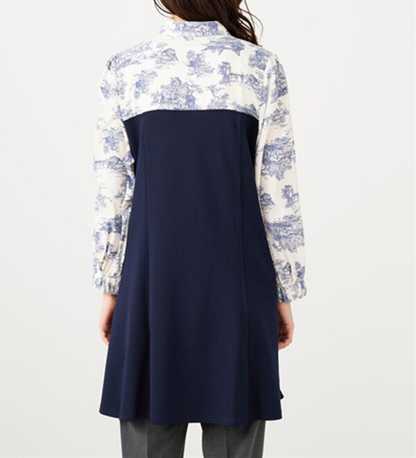 BELLUNA（ベルーナ）の「リボン付ブラウス切替チュニックワンピース（チュニック）」｜詳細画像