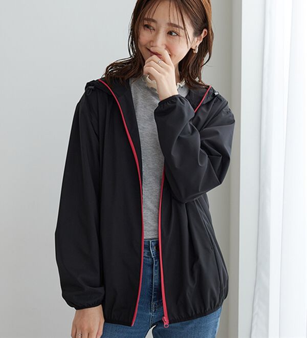 BELLUNA（ベルーナ）の「花粉対策！防風&times;はっ水パーカー（ブルゾン）」｜黒