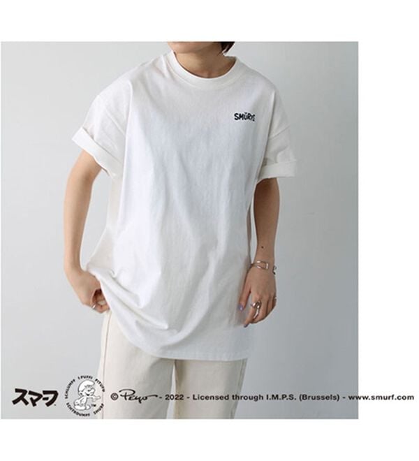 GeeRA（ジーラ）の「【スマーフ】コラボプリントＴシャツ（カットソー）」｜詳細画像