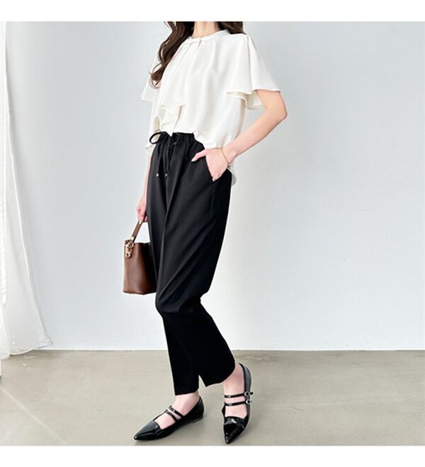 GeeRA（ジーラ）の「美脚とろみタックパンツ（フルレングスパンツ）」｜詳細画像