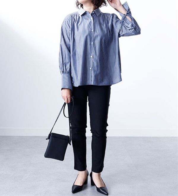 BELLUNA（ベルーナ）の「袖リボンデザインシャツチュニック（チュニック）」｜詳細画像