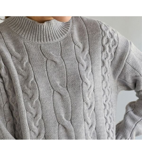 BELLUNA（ベルーナ）の「ケーブル柄ロング丈ニットワンピース（ニットワンピース）」｜詳細画像