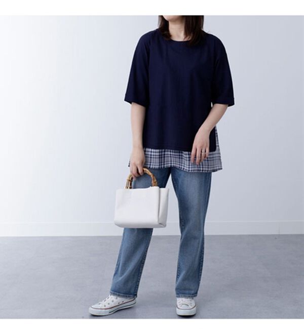 BELLUNA（ベルーナ）の「シフォンプリント切替チュニック（チュニック）」｜詳細画像