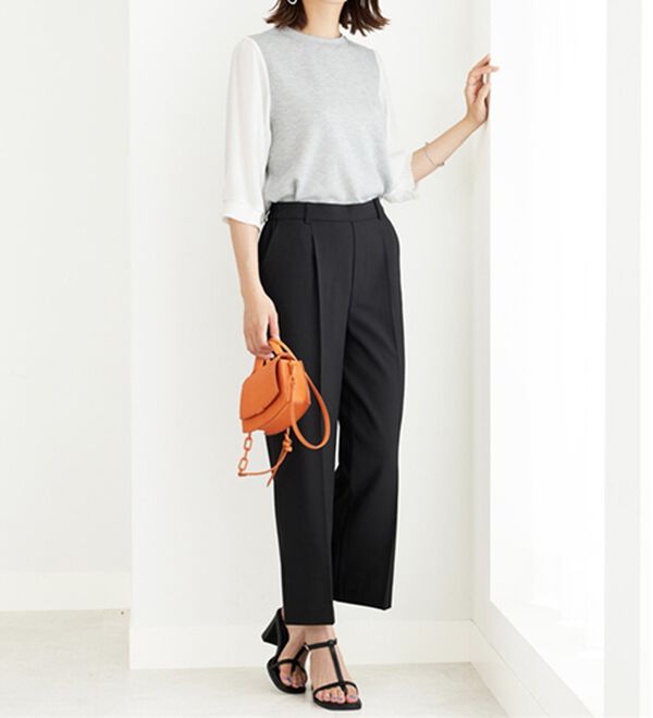 BELLUNA（ベルーナ）の「ラメ調袖切替デザインプルオーバー（カットソー）」｜詳細画像