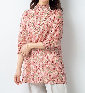 ルフラン（ルフラン）の「選べる！上品に着映える綿１００％チュニック（チュニック）」｜小花柄