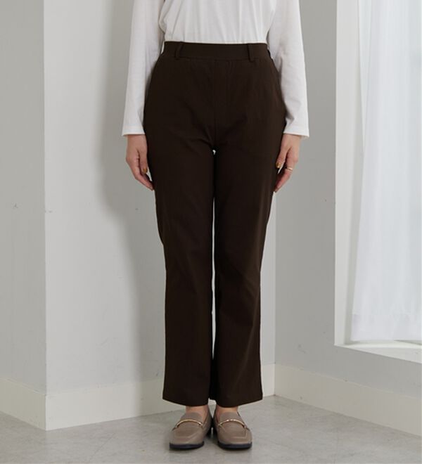 BELLUNA（ベルーナ）の「綿タッチハイパー美脚フレアーパンツ（フルレングスパンツ）」｜詳細画像