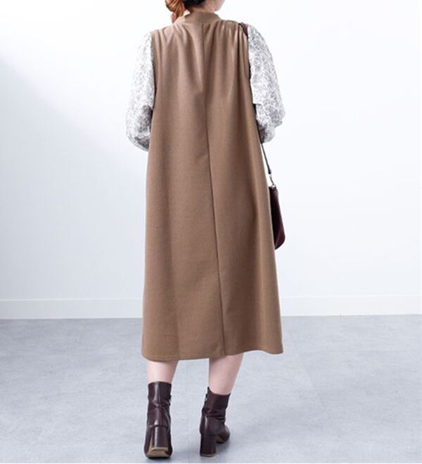 BELLUNA（ベルーナ）の「袖切替デザインハイネックワンピース（カットソーワンピース）」｜詳細画像