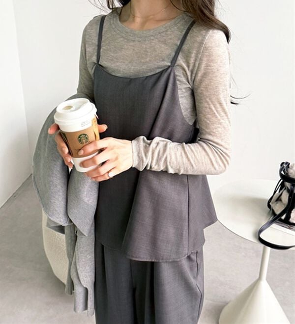 GeeRA（ジーラ）の「セットアップ風キャミソールサロペット（オールインワン）」｜詳細画像