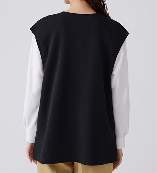 BELLUNA（ベルーナ）の「【2点セット】静電気防止インナー付ベストアンサンブル（アンサンブル）」｜詳細画像