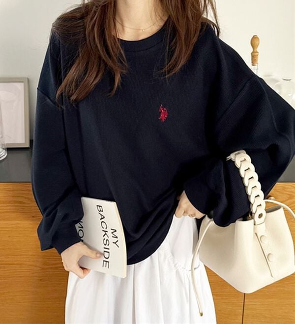 GeeRA（ジーラ）の「【U.S.POLOASSN】オーバーサイズワッフルスウェット（カットソー）」｜詳細画像