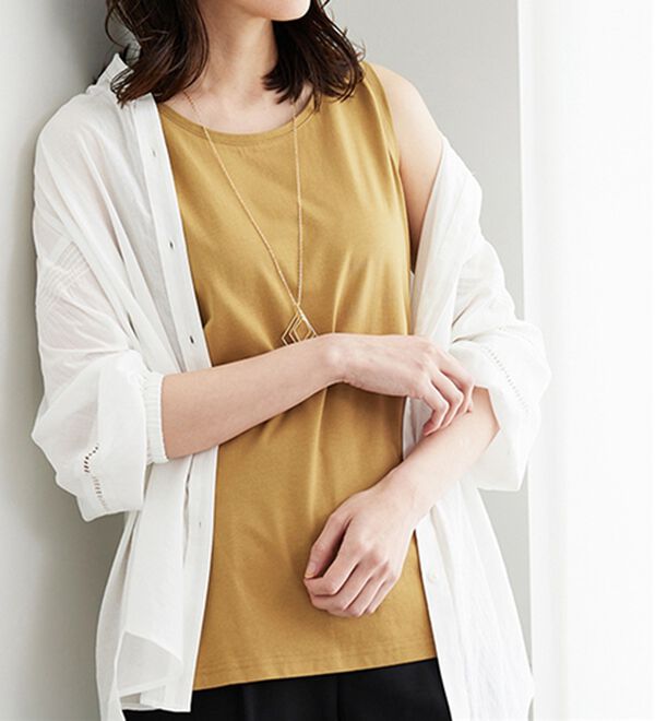 BELLUNA（ベルーナ）の「ヒンヤリ綿１００％大人顔タンクトップ（タンクトップ・キャミソール）」｜詳細画像