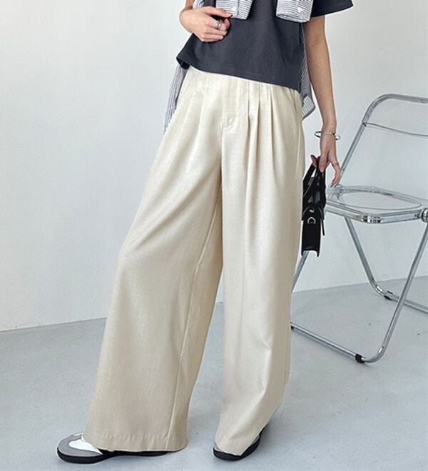 GeeRA（ジーラ）の「３タックワイドパンツ（フルレングスパンツ）」｜詳細画像