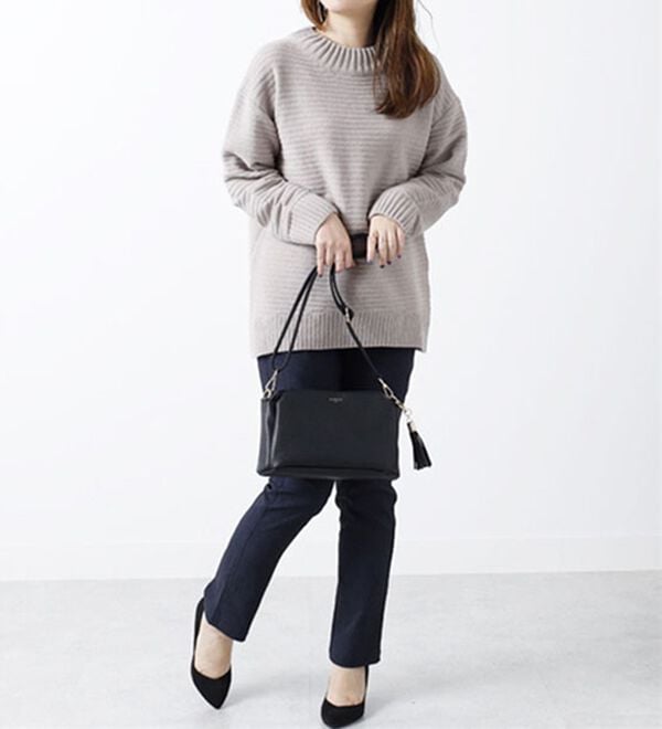 BELLUNA（ベルーナ）の「ガーター編モールニットプルオーバー（ニット・セーター）」｜詳細画像