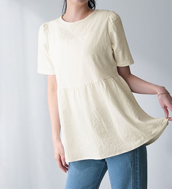 RANAN（ラナン）の「ひんやり！前後２ＷＡＹリボンデザインブラウス（ブラウス）」｜詳細画像