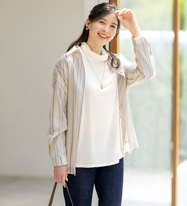 ルフラン（ルフラン）の「ホッと快適＊ウール入りプルオーバー（カットソー）」｜詳細画像