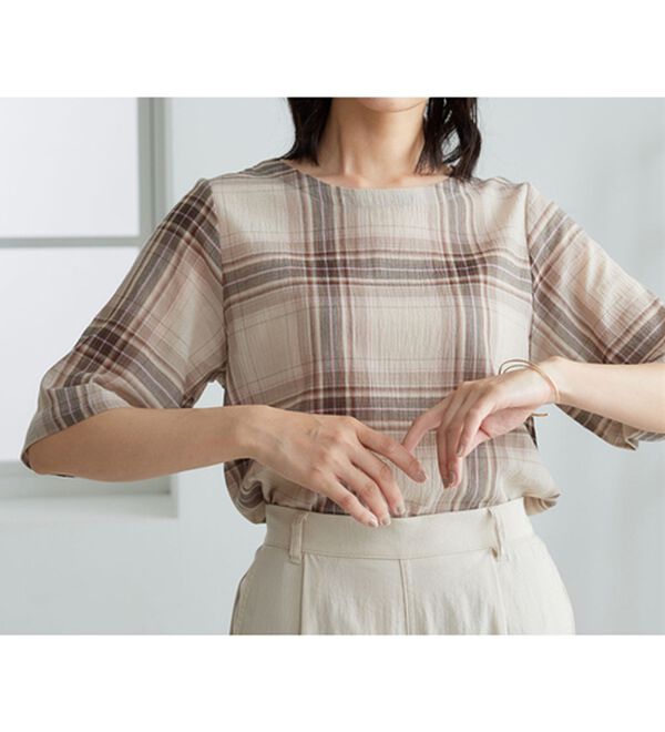 BELLUNA（ベルーナ）の「さらっと快適！Tシャツ見えブラウス（ブラウス）」｜詳細画像