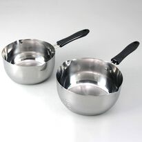 「日本製ゆきひら鍋２点セット（１６・１８ｃｍ）（鍋・フライパン）」