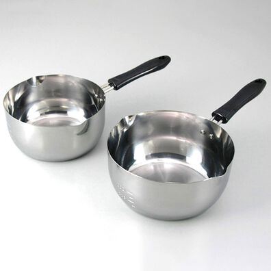 「日本製ゆきひら鍋２点セット（１６・１８ｃｍ）（鍋・フライパン）」