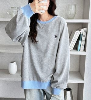 GeeRA（ジーラ）の「【U.S.POLOASSN】オーバーサイズワッフルスウェット（カットソー）」｜詳細画像