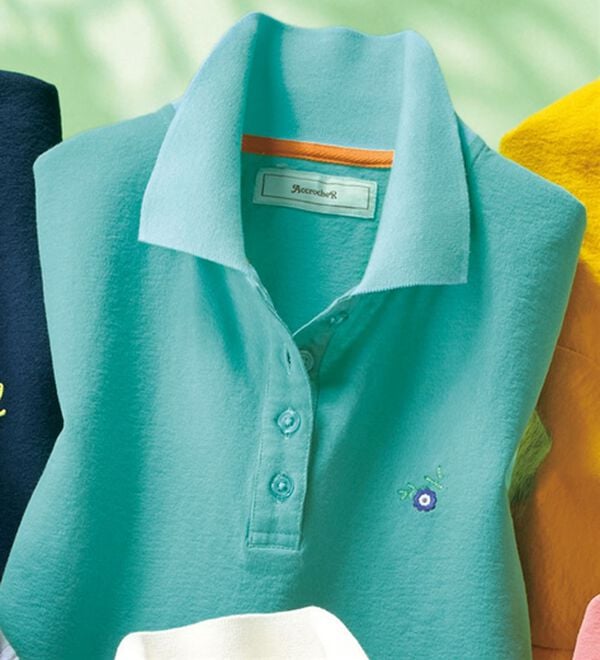 ルフラン（ルフラン）の「さらっとアクティブポロシャツ（ポロシャツ）」｜ミント