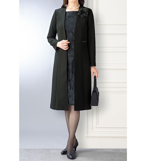 ルフラン（ルフラン）の「上品レースのワンピースアンサンブル（ブラックフォーマル（喪服・礼服））」｜1