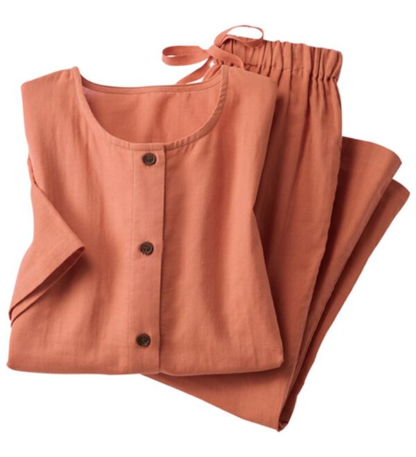 LAVIENNE（ラヴィエンヌ）の「【医師オススメ】夏に着たい！ダブルガーゼパジャマ（パジャマ・ルームウェア）」｜オレンジ