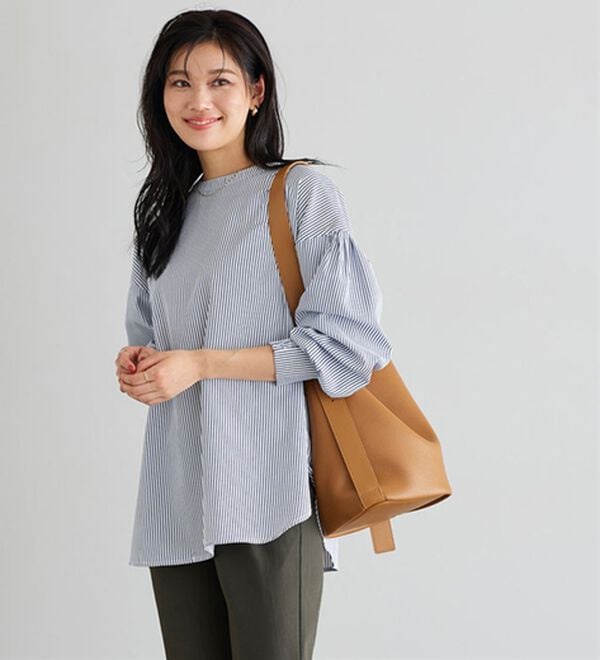 Pierrot（ピエロ）の「２ｗａｙパールボタンブラウス（ブラウス）」｜詳細画像