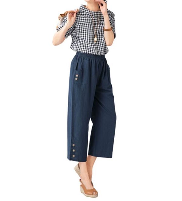 ルフラン（ルフラン）の「【３本組】柔らかふんわり心地いい綿１００％クロップドパンツ＜ポレット＞（クロップドパンツ）」｜詳細画像