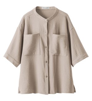 BELLUNA（ベルーナ）の「お手入れ楽々！ポケット使いブラウス（ブラウス）」｜グレージュ
