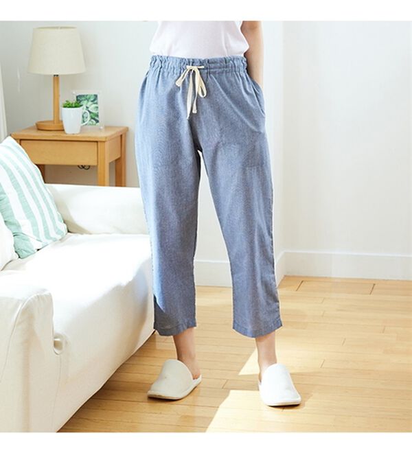 LAVIENNE（ラヴィエンヌ）の「綿１００％８分丈ルームパンツ（パジャマ・ルームウェア）」｜詳細画像