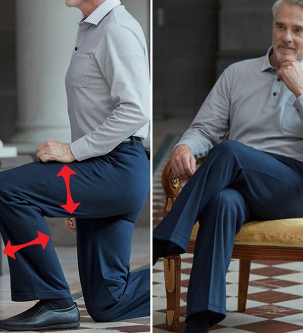 「【３本組】柔らか素材の裏起毛暖かイージースラックス（メンズイージーパンツ）」｜詳細画像