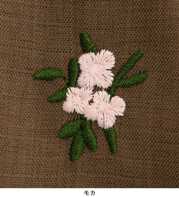 Viola e Viola（ヴィオラ エ ヴィオラ）の「花柄刺繍ＥＡＳＹストレートパンツ（フルレングスパンツ）」｜詳細画像