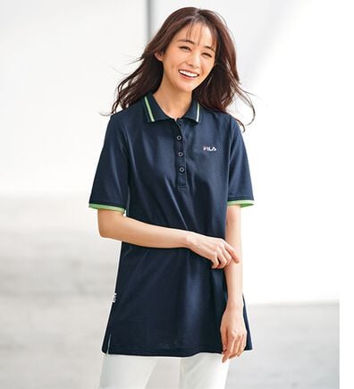 BELLUNA（ベルーナ）の「＜ＦＩＬＡ＞配色使いポロチュニック（ポロシャツ）」