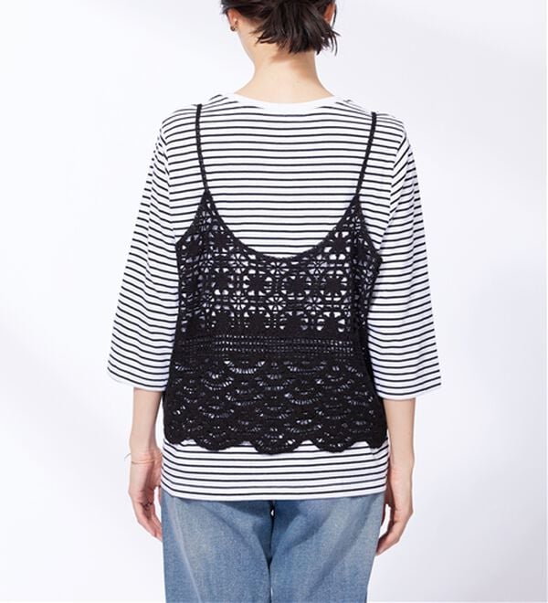 BELLUNA（ベルーナ）の「かぎ針風ビスチェアンサンブル（アンサンブル）」｜詳細画像