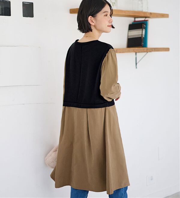 Viola e Viola（ヴィオラ エ ヴィオラ）の「時短コーデ楽ちんドッキングワンピース（ドッキングワンピース）」｜詳細画像