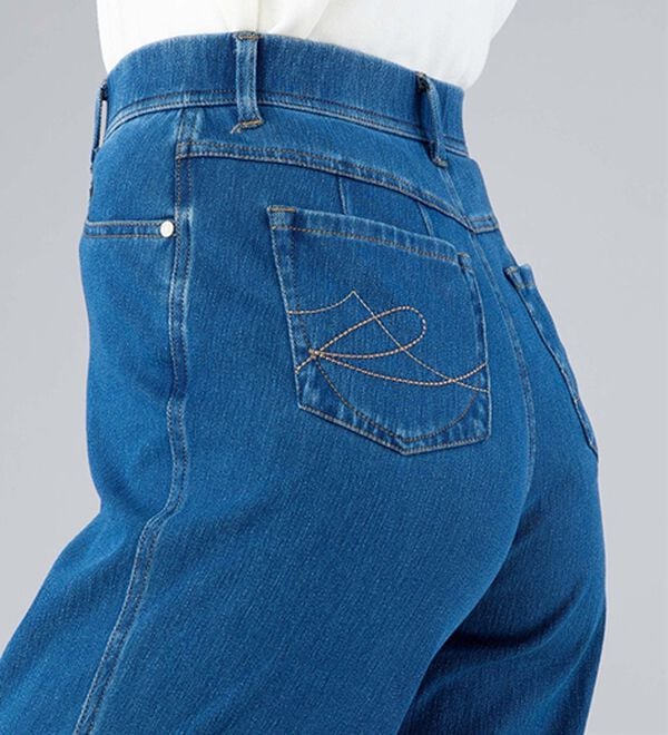 ルフラン（ルフラン）の「【３本組】トリコなはき心地！ニットデニム（ワイドパンツ・ガウチョ）」｜詳細画像