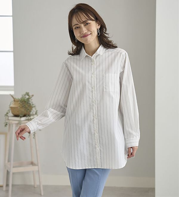 BELLUNA（ベルーナ）の「アイロンいらずの形態安定シャツ（シャツ）」｜詳細画像