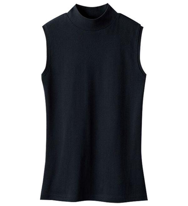 LAVIENNE（ラヴィエンヌ）の「【UVカット】綿１００％スリーブレスハイネックプルオーバー＜カラフルコットン＞（肌着・インナーウェア）」｜詳細画像