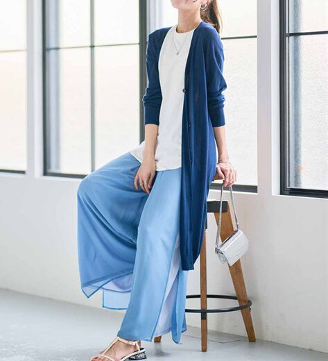 2017SSドゥーズィエムクラスPARU コットンVネックロングカーディガン 