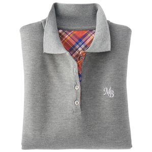 BELLUNA（ベルーナ）の「デザイン裏起毛ポロシャツ（ポロシャツ）」｜杢グレー