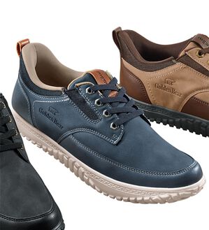 「＜ゴールデンベア＞脱ぎ履き簡単５Ｅカジュアルシューズ（メンズスニーカー）」｜ヒモネイビー