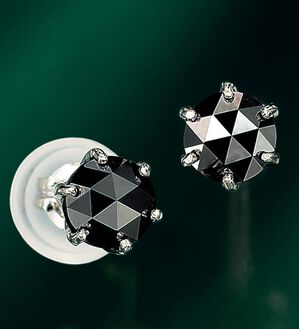 ルフラン（ルフラン）の「プラチナブラックダイヤ０．５カラットピアス（イヤリング・ピアス）」｜詳細画像