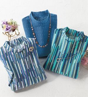 ルフラン（ルフラン）の「【３色組】夏映えきれい色プルオーバー（カットソー）」｜3色組