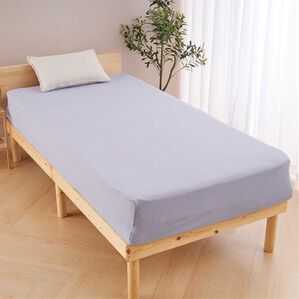 iellio（イエリオ）の「ぐーんと伸びてぴったりフィットシーツ（敷布団カバー・シーツ）」｜タオルブルーグレー