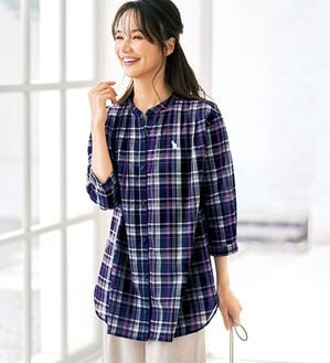 BELLUNA（ベルーナ）の「綿１００％刺しゅうデザインシャツ（シャツ）」｜詳細画像