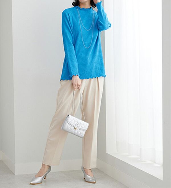 BELLUNA（ベルーナ）の「ジャカード素材メローデザインプルオーバー（カットソー）」｜詳細画像