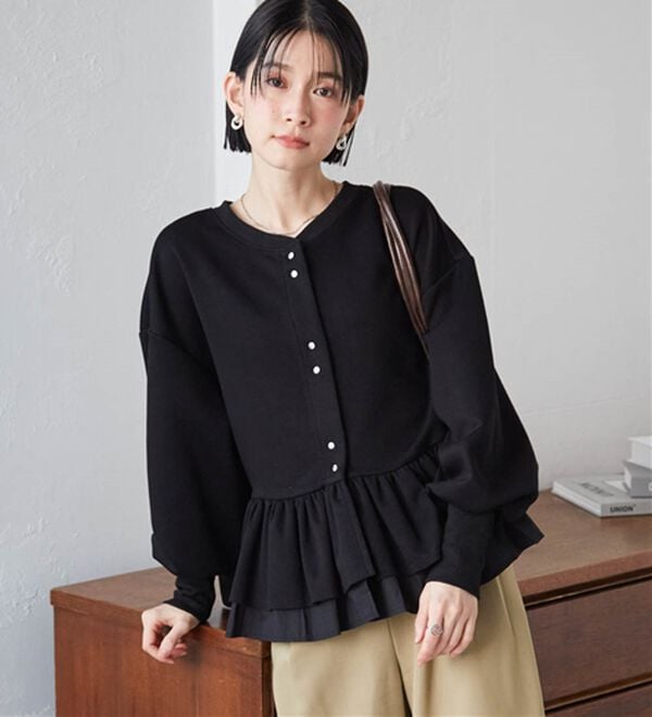 RANAN（ラナン）の「フリルぺプラムショートカーデ（パーカー）」｜詳細画像