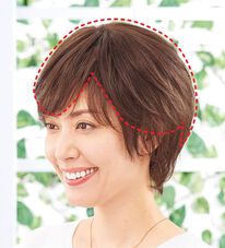 「毛足長めワンタッチヘアピース（ウィッグ・ヘアピース・エクステ）」