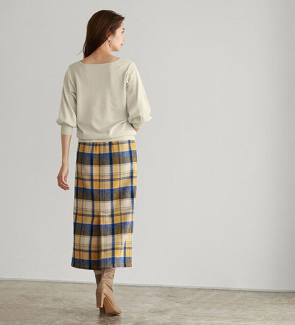 Pierrot（ピエロ）の「【選べるネック】シルクタッチバルーンニット（ニット・セーター）」｜詳細画像