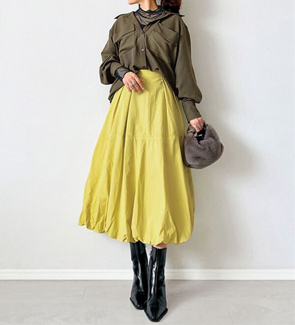 BELLUNA（ベルーナ）の「【低身長さん向け】ドット柄チュールインナー（カットソー）」｜詳細画像